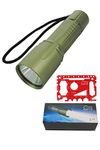 DIY TECH UK - IncrediBeam Mini 12cm Pocket Torch + Free 48 in 1 Wallet Tool - Latest Super-Bright LED - 300m Long Range - 5 Functions - Anti-Slip - Aerospace Grade Aluminium Body - Gun Metal Grey