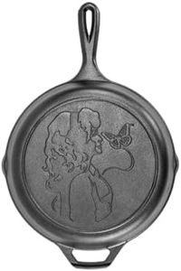 Lodge Cast Iron 10.25 Inch Skillet with Dolly Logo