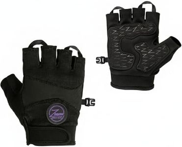 Zoom Urban Gear Padded Fingerless Gloves – Anti-Slip Shock-Absorbing Gloves for Cycling, Weight Lifting, Motorcycle, BMX, MTB, Dirt Bike & Electric Scooter – Breathable, Lightweight (Black, Small)