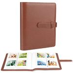 128 Pockets Photo Album for Polaroid Camera, for Fujifilm Instax Mini LiPlay 11 90 70 50S 26 25 9 8+ 8 7S Instant Camera, Polaroid Snap SnapTouch PIC-300 Z2300 Mint Zip Instant Camera (Brown)