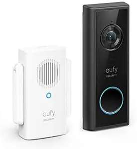 eufy Security Battery Video Doorbell C210 Kit, 1080p, No Subscription, Wi-Fi, 120-Day Battery Life, AI Detection, 2-Way Audio, Remote Monitoring