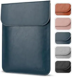 Allinside 13" Laptop Sleeve Compatible with MacBook Air 13 2018-2022 (M2 A2681 M1 A2337)/ MacBook Pro 13 2016-2022 (M2 A2686 M1 A2338 A2251 A2289 A2159), PU Leather Laptop Case, Blue