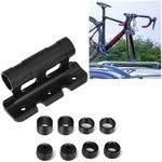 Bike Fork Mount, Bicycle Fork Mount Truck Block, Bike Car Roof Rack Carrier, Quick Release Thru Axle Fitments, 8 Removable Fittings M100×5/100×12/100×15/110×15mm, Travel Transporting Bicycle