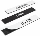 Magnetic Strips with Adhesive Backing 12" x 1", 12 Pack - Peel and Stick Strong Magnet Strip Tape to Make Dots, Mini Squares, Small Magnets, Sticky Sheets for Crafts, DIY, Teacher, Wall