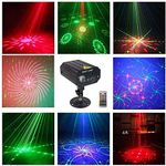 LED Stage Lights Party Lights RGB 3 Lens DJ Disco Club Stage Light Sound Activated Led Projector for Halloween Christmas Decorations Birthday Wedding Party Gift Karaoke KTV Bar