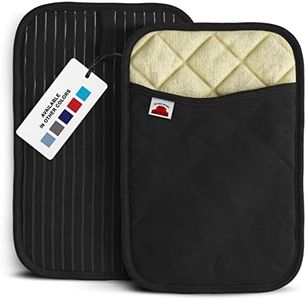 Big Red House - Silicone Pot Holders- Set of 2 Black- 10x3- Heat Resistant Kitchen Protectors for Hot Pans and Baking Professional Grade Cooking Mitts