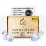 Ecoseptic Ultra Foaming Root Killer Tablets for Sewer, Septic & Drain Lines - Helps Clear Pipes and Prevent Future Growth. Contains No Copper Sulfate. 1 Pack 6 pcs