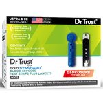 Dr Trust USA Gold Standard Blood Glucose Test Strips Plus Lancets - 50 Strips (Black)