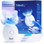 Teeth Whitening Kit with LED Light: VieBeauti Tooth Whitener for Sensitive Teeth - Removes Stains from Food Coffee Smoking Wine and Soda for a Bright Smile Mint