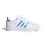 adidas Women's Grand Court 2.0, White/White/Clear Pink, 11