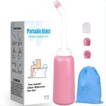 MeisiKeli Handheld Personal Bidet Bottle, Bottle for Gentle Postpartum Care and Cleansing, Feminine Care， Perineum 500Ml Portable Travel Bidet（Pink）, Resistant to 100ºC,Bonus Bag (FXQ-120)