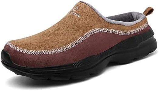 C CELANDA Slip On Mules & Clogs for Womens Mens Light Open Back Shoes Comfort Walking Shoes Breathable Slippers Closed Toe Slides, C Khaki, 10.5 Women/9.5 Men