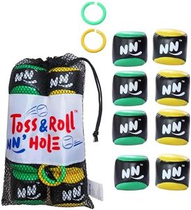 TOSS & ROLL NN’ Hole Balls ONLY | Targets NOT Included | Toss & Roll On Land + Water Cornhole | Pool Cornhole or Lake Cornhole | Soft TOSS & ROLL Balls for Indoors (Yellow/Green)