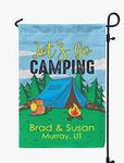 Printtoo Multicolor Let's Go Camping Campsite Personalized Camping Flags For Campers Double Sided Flag Campsite Flag Outdoor Garden Sign