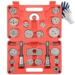 ATPEAM 24PCS Disc Brake Piston Caliper Compressor Rewind Tool Set | Heavy Duty Wind Back Tool Kit for Brake Pad Replacement Reset, Fits Most American, European, Japanese Autos