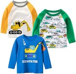 SUPFANS Toddler Boys 3-Pack Long Sl