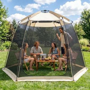 Alvantor® Screen House Gazebo, 4-6 Person Pop Up Screen Tent, Instant Screen Room with Carry Bag, Outdoor Mosquito Tent Camping, Sun Shade Shelter for Patio, Garden, Backyard, Deck 10 x 10 x 7 FT