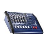 Btuty 6 Channels Digital Mic Line Audio Mixing Console Power Mixer Amplifier with 48V Phantom Power USB Slot for Recording DJ Stage Karaoke