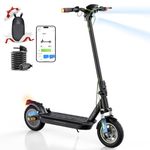 Electric Scooters Adult,10" Off-road Pneumatic Tire Electric Scooter, 50KM Range,4 Speed Modes E Scooter, with Cruise Control and Turn Signal Light,4 Shock Absorbers,3 Braking Systems