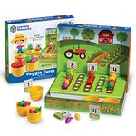 Learning Resources Veggie Farm Sorting Set - 46 Pieces, Ages 3+ Toddler Learning Games, Educational Games for Kids