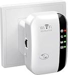 WiFi Extender, 300Mbps WiFi Booster Range Extender, Internet Signal Booster Amplifier Supports RP/AP Mode, 2.4G Network with Integrated Antennas LAN Port