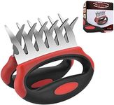 Meat Claws Stainless Steel Shredder Claw Bear Paw for Shredding Meat Pull Pork Turkey Lifter Solid BBQ Metal Claw Meat Crumbler with TPR Handle BPA Free Heat Resistant Dishwasher Stocking Stuffer Idea