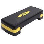 Abb Initio Gym (A De Jure Fitness Brand) Aerobic Stepper, Two Height Level Adjustments - 4 inches and 6 inches, Slip-Resistant & Shock Absorbing Platform for Extra-Durability, Supports Upto 200 KG, (Yellow)