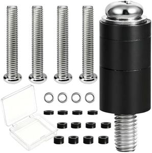 Alrhipvm M8 Screws for Samsung TV, TV Mounting Screws Kits with M8 x 45mm Pitch 1.25mm TV Mounting Bolts, Adjustable Washers and 30mm Long Spacers for VESA Mounting, Fits with Most 40-85” TVs
