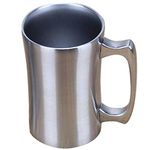 OrgMemory Insulated Cup, Stainless Steel Mug, 20oz Large Mug, Double Wall Beer Tankards with Handle, Insulated Coffee Mug with Lid