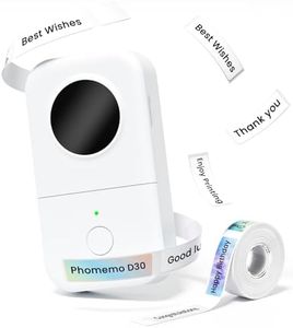 Phomemo D30 Impresora de Etiquetas Bluetooth Máquina etiquetadora Adhesivas Impresora de Etiquetas térmica portátil,para el hogar,Colegio,Tienda,Nombre,Compatible con Android y Sistema iOS,Blanco