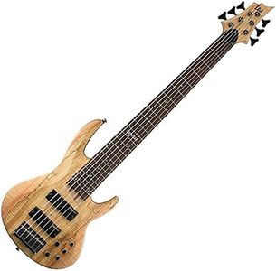 ESP Guitars 5 String ESP LTD B-206SMNS Spalted Maple 6 Bass Guitar, Natural Satin, (LB206SMNS)