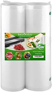 SurpOxyLoc 2 Pack 8x50 Vacuum Sealer Bags Rolls for Food,Seal a Meal,Plus Other Machine,BPA Free,Puncture Prevention,Great for Sous Vide Cooking
