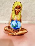 BAKA Goddess Gaia Mother Earth Home Nature Figurine Art Statue for Home Decoration (Copper)