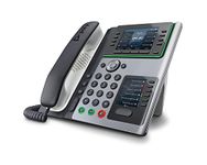 Poly Edge E400 IP Desk Phone (Plantronics + Polycom) – Designed for Hybrid Work – 8-line Keys for up to 32 Lines – Integrated Bluetooth for Mobile Phone & Headset Pairing – New Accessibility Options