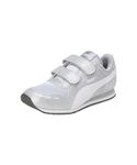 Puma Girls Cabana Racer Glitz V PS Silver-White-Gray Violet Sneaker - 10 UK (37098501)