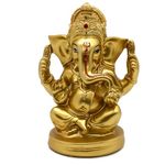 India Home Pooja Ganesha Statue - Indian Ganesh Handmade Ganpati Elephant - Hindu Mandir Diwali Decoration, Wedding Party Arts Presents