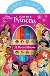 Disney Princess - I Can Be Princess My First Library Board Book Block 12-Book Set Teaches Positive Traits Like Caring, Friendliness, Curiosity, and More! - PI Kids