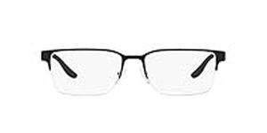 A|X ARMANI EXCHANGE Men's AX1046 Prescription Eyewear Frames, Matte Black/Demo Lens, 55 mm