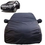 Autofact Waterproof Car Body Cover Compatible with Ford Fiesta (2008 to 2014) with Mirror Pockets, 4 x 4 American Matty, Long Lasting Strong Durable Material, Grey Color