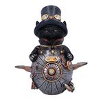 Nemesis Now Feline Invention Cat Figurine, Silver, 14.5cm