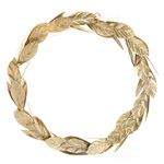 16 Inch Gold Metal Wreath, Large Front Door Wreath with Adjustable Leaves for Christmas, Window, Wedding, Party Decoration