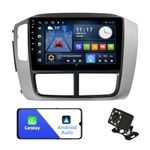 2+32G Android 12 Double Din Car Stereo for Honda Pilot 2006-2008 with 9 Inch Touchscreen Radio Built-in Wireless Carplay/Android Auto/GPS/Bluetooth/FM/AUX-in/Steering Wheel Controls/Backup Camera