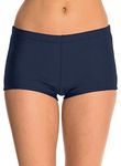 Ecute Womens Swimming Shorts Beach Swimwear Bikini Bottom, Navy, UK 14