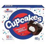 Hostess Chocolate Flavour Cupcakes with Decadent Chocolatey Frosting and Creamy Filling, Cake Snacks, Contains 12 cakes (6 packs, Twin-Wrapped)