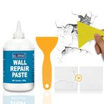 Kliffoo Wall Repair Paste- 280g Ready to use wall crack filler paste for Wall scratch,Hole,Joints and Gap Wall Mending Agent with scraper, damage wall repair paint waterproof wall putty