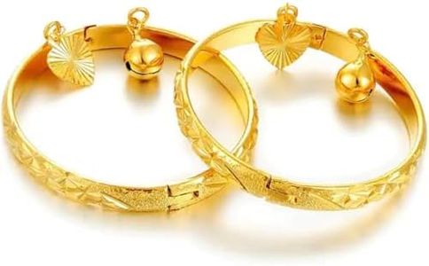 Generic 24k plated baby bangles, Small, Yellow gold