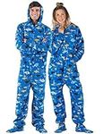 Footed Pajamas - Shark Frenzy Adult