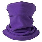 HEGCOIIE Neck Warmer Snood for Men & Women,Winter Neck Gaiter Fleece Bandana Face Covering Mask Windproof Neck Scarf Neckwear for Outdoor Sports Motorcycle Skiing Running Cycling (Purple)