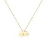 EXEINCITE Two Initial Necklace for Women, 14K Gold Plated Dainty You and Her Initial Necklace Relationship Jewelry Mothers Day Valentines Gifts for Women Mom Friend Sister Her Birthday, Stainless