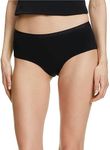 FALKE Women's Daily Climate Control Outlast® Hipster Panties Underwear, Breathable, Egyptian Cotton, Skin-Friendly, Black (Black 3000), L, 1 Piece